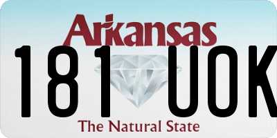 AR license plate 181UOK