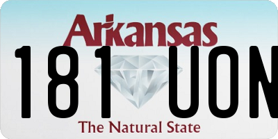 AR license plate 181UON