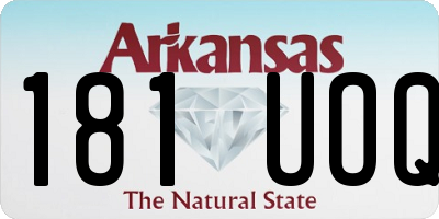 AR license plate 181UOQ