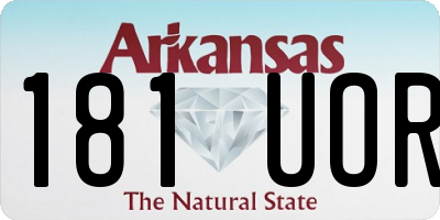 AR license plate 181UOR