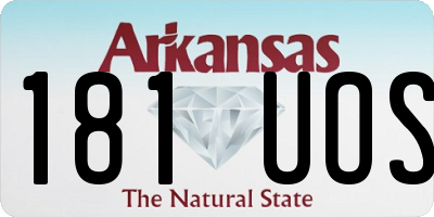 AR license plate 181UOS