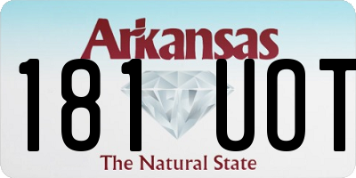 AR license plate 181UOT