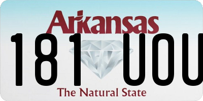 AR license plate 181UOU