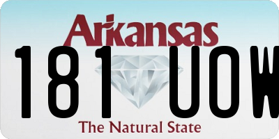 AR license plate 181UOW