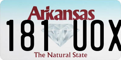 AR license plate 181UOX