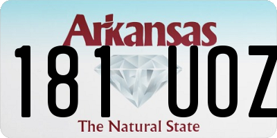 AR license plate 181UOZ