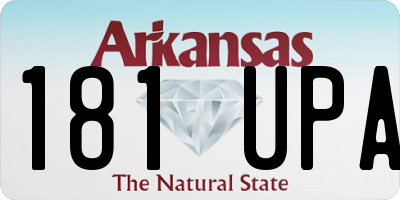 AR license plate 181UPA