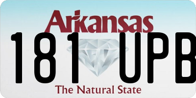 AR license plate 181UPB