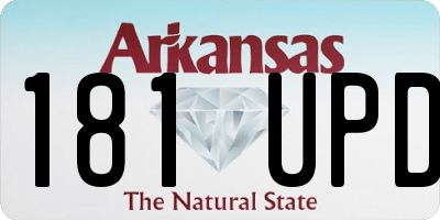 AR license plate 181UPD
