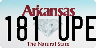 AR license plate 181UPE