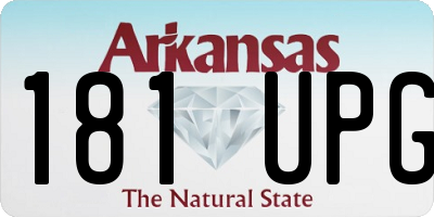 AR license plate 181UPG