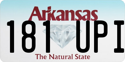 AR license plate 181UPI