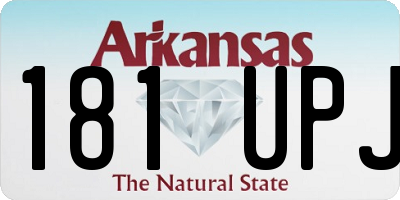 AR license plate 181UPJ