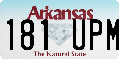 AR license plate 181UPM