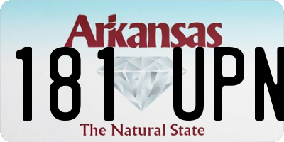 AR license plate 181UPN