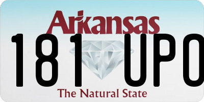 AR license plate 181UPO