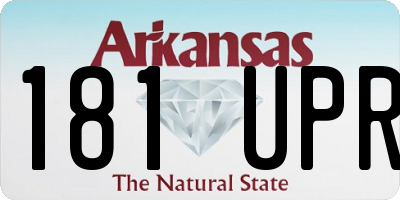 AR license plate 181UPR