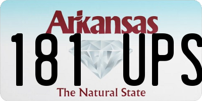 AR license plate 181UPS