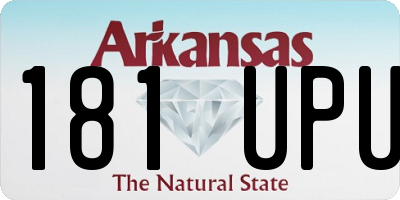 AR license plate 181UPU