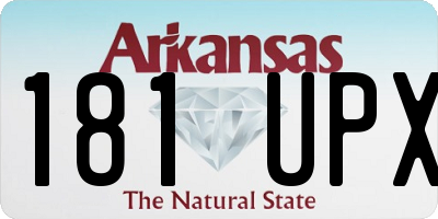 AR license plate 181UPX