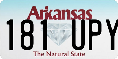 AR license plate 181UPY