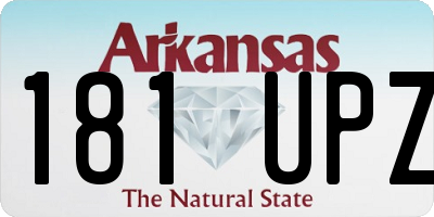 AR license plate 181UPZ