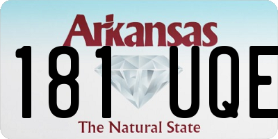 AR license plate 181UQE
