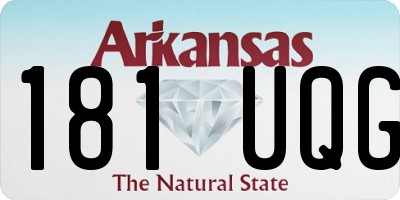 AR license plate 181UQG
