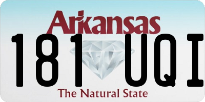 AR license plate 181UQI