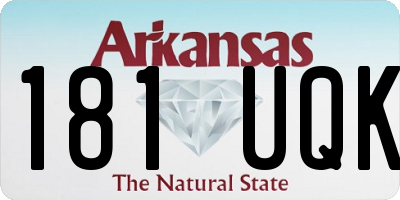 AR license plate 181UQK