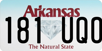 AR license plate 181UQO