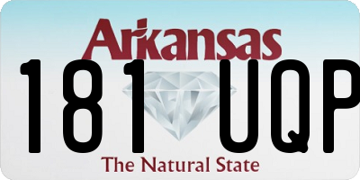 AR license plate 181UQP