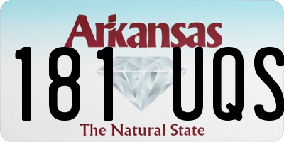 AR license plate 181UQS