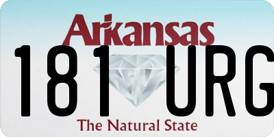 AR license plate 181URG