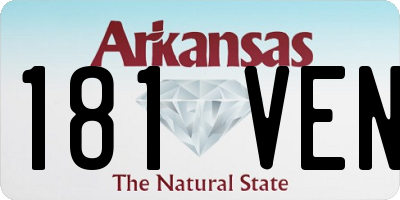 AR license plate 181VEN