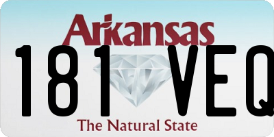 AR license plate 181VEQ