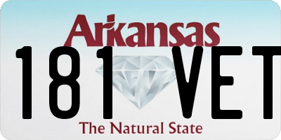 AR license plate 181VET