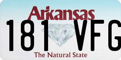 AR license plate 181VFG