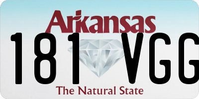 AR license plate 181VGG