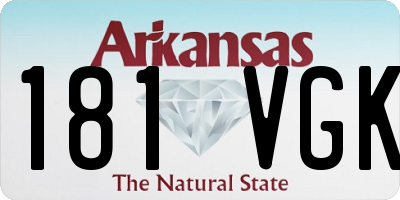 AR license plate 181VGK