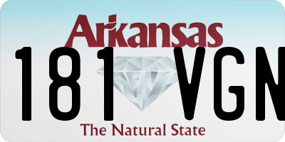 AR license plate 181VGN