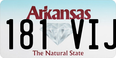 AR license plate 181VIJ
