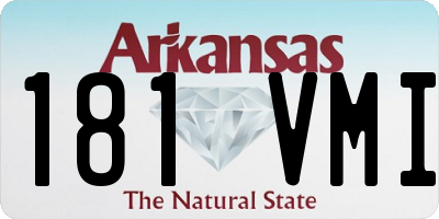 AR license plate 181VMI