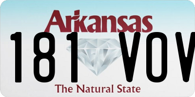 AR license plate 181VOV