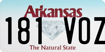 AR license plate 181VOZ