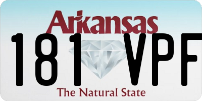 AR license plate 181VPF