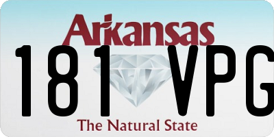 AR license plate 181VPG