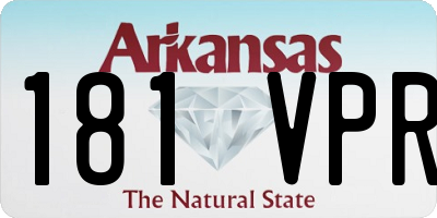 AR license plate 181VPR