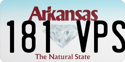 AR license plate 181VPS