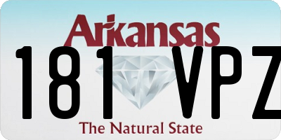 AR license plate 181VPZ